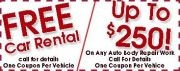 Save up to $250 off auto body repairs